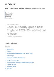 Local authority green belt: England 2022-23 - statistical release