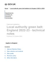 Local authority green belt: England 2022-23 - technical notes