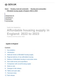 Affordable housing supply in England: 2022 to 2023