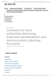 Guidance for local authorities delivering business representation and local economic planning functions