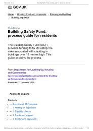 Building safety fund: process guide for residents