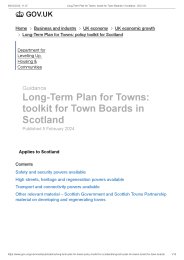 Long-term plan for towns: toolkit for town boards in Scotland