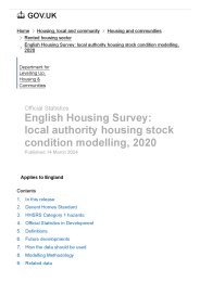 English Housing Survey: local authority housing stock condition modelling, 2020
