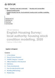 English Housing Survey: local authority housing stock condition modelling, 2020