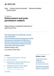 Enforcement and post-permission matters - The Construction Information ...