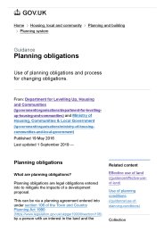 Planning obligations