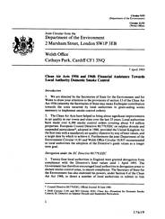 Clean air acts 1956 and 1968: financial assistance towards local authority domestic smoke control