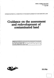 Guidance on the assessment and redevelopment of contaminated land. 2nd edition (Withdrawn)