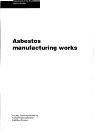 Asbestos manufacturing works