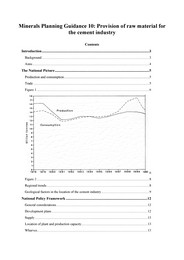 Provision of raw material for the cement industry (Valid in Wales only)