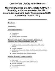 Planning and Compensation Act 1991: interim development order permissions (IDOs) - conditions (Valid in Wales only)