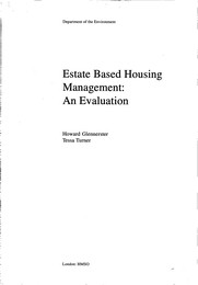 Estate based housing management: an evaluation