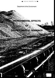 Environmental effects of surface mineral workings