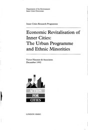 Economic revitalisation of inner cities: the urban programme and ethnic minorities