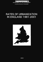 Rates of urbanization in England 1981-2001