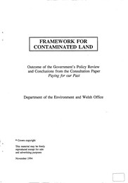 Framework for contaminated land