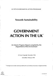 Towards sustainability: Government action in the UK