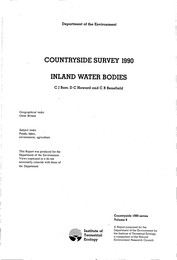 Countryside Survey 1990: inland water bodies