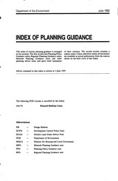Index of planning guidance
