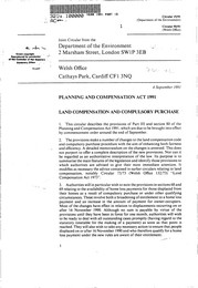 Land compensation and compulsory purchase (Valid in Wales only)