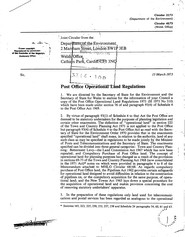 Post Office operational land regulations