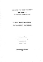 Evaluation of planning enforcement provisions