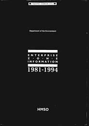 Enterprise Zone information 1981-1994