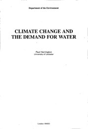Climate change and the demand for water