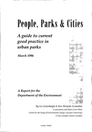 People, parks and cities: a guide to current good practice in urban parks