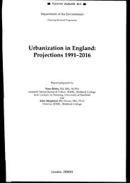 Urbanization in England: projections 1991-2016
