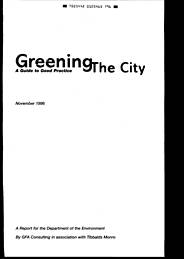Greening the city: a guide to good practice