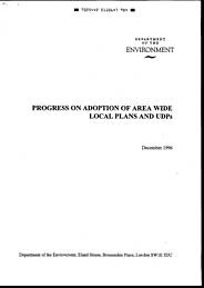 Progress on adoption of area wide local plans and UDPs