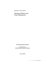 Planning, pollution and waste management