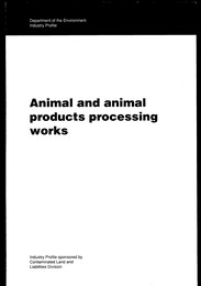 Animal and animal products processing works