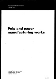 Pulp and paper manufacturing works