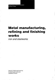 Metal manufacturing, refining and finishing works: iron and steelworks