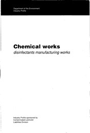 Chemical works: disinfectant manufacturing works