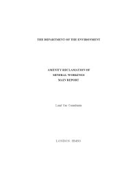 Amenity reclamation of mineral workings: main report