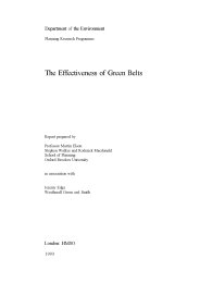 Effectiveness of green belts