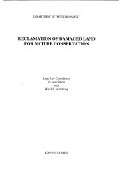 Reclamation of damaged land for nature conservation