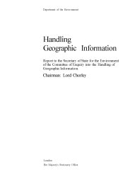Handling geographic information: report of the Committee of Enquiry chaired by Lord Chorley