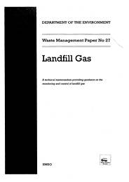 Landfill gas. 2nd edition (Withdrawn)