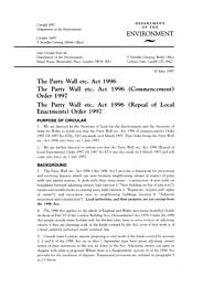 Party Wall etc. Act 1996