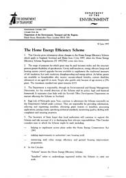 Home energy efficiency scheme