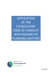 Application of the councillors' code of conduct with regard to planning matters