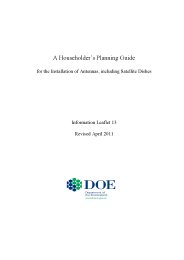 Householder's planning guide for the installation of antennas, including satellite dishes
