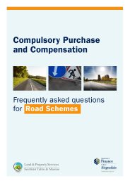 Compulsory purchase and compensation. Frequently asked questions for road schemes