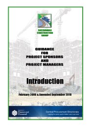 Sustainable construction group - guidance for project sponsors and project managers