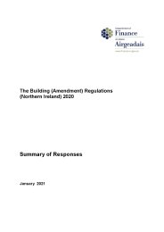 Building (Amendment) Regulations (Northern Ireland) 2020 - summary of responses