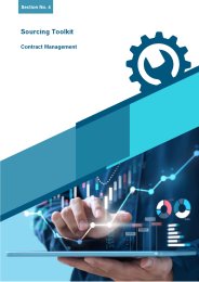Sourcing toolkit - contract management